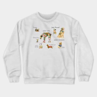 Dogs Collage Crewneck Sweatshirt